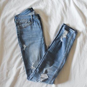 Hollister High Waisted Distressed Skinny Jeans